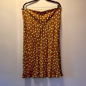 Madewell Polka Dot Slip Skirt with Side Slits. Sz 16